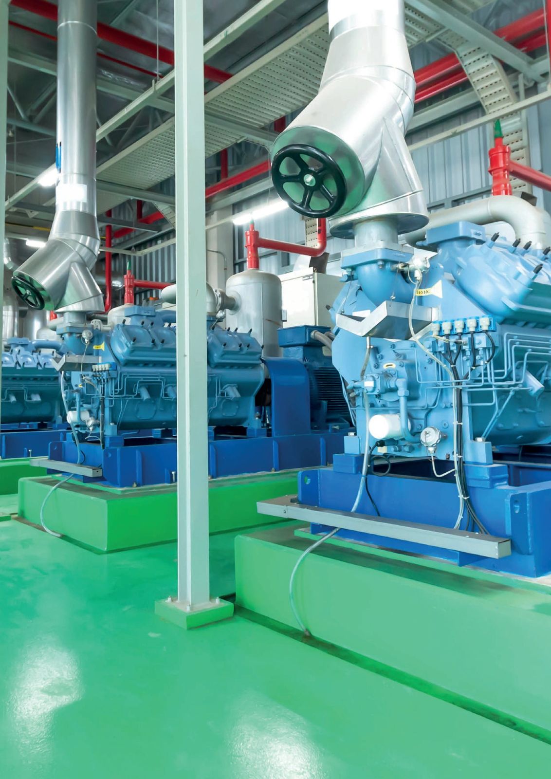 Salle des machines d’une centrale frigorifique